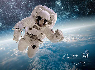 Astronaut im Weltall